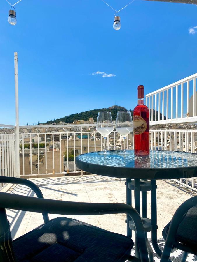 Apartment With Beautiful View Of Lycabettus Aten Exteriör bild
