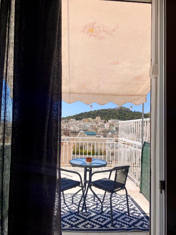 Apartment With Beautiful View Of Lycabettus Aten Exteriör bild